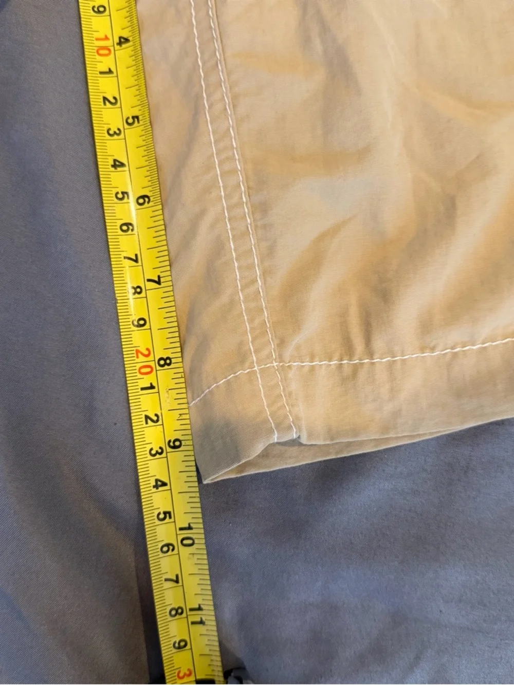 VTG Polo Ralph Lauren Swim Trunks Mens Large Beige Board Shorts Cargo Mesh Liner